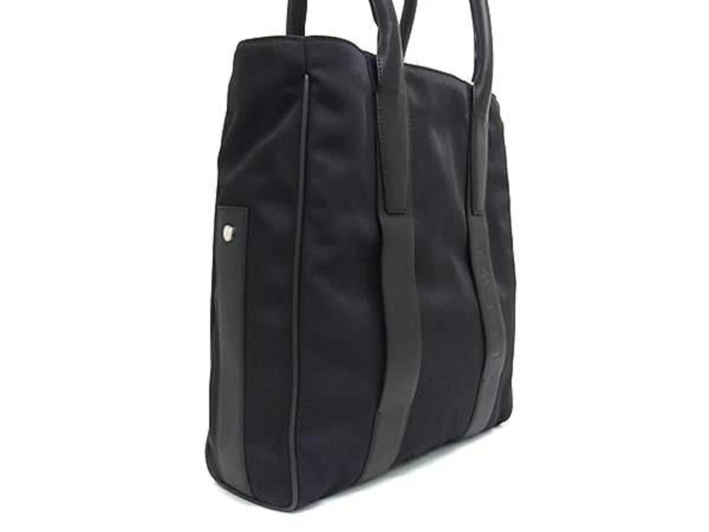Loewe Handbag Black Bag Leather Shoulder Canvas Tote Black